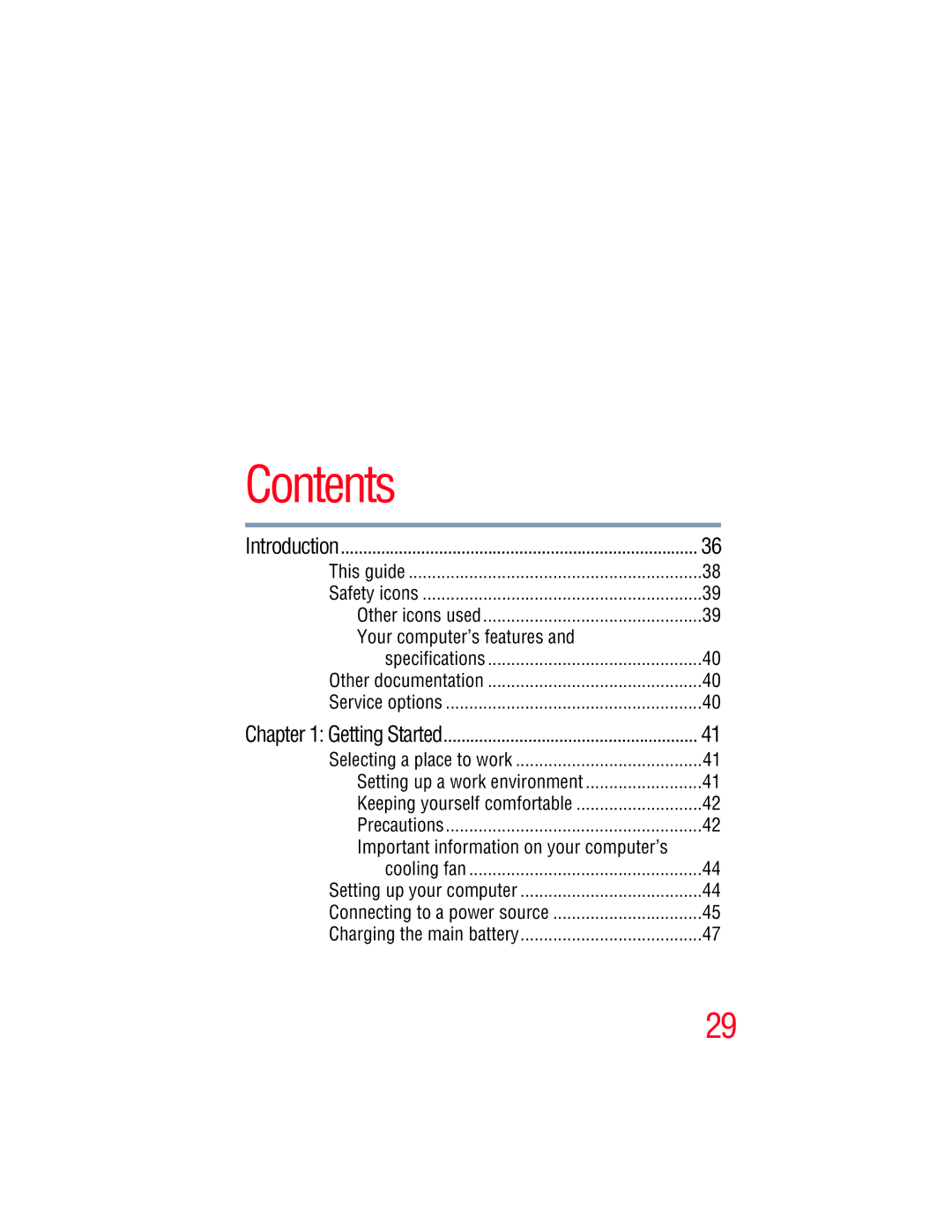 Toshiba L650, L640 manual Contents 