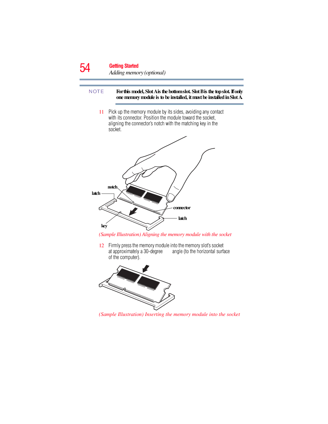 Toshiba L640, L650 manual Notch Latch Connector Key 