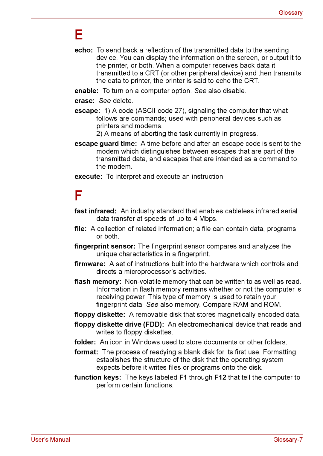 Toshiba Pro L670D, L675D user manual Erase See delete 