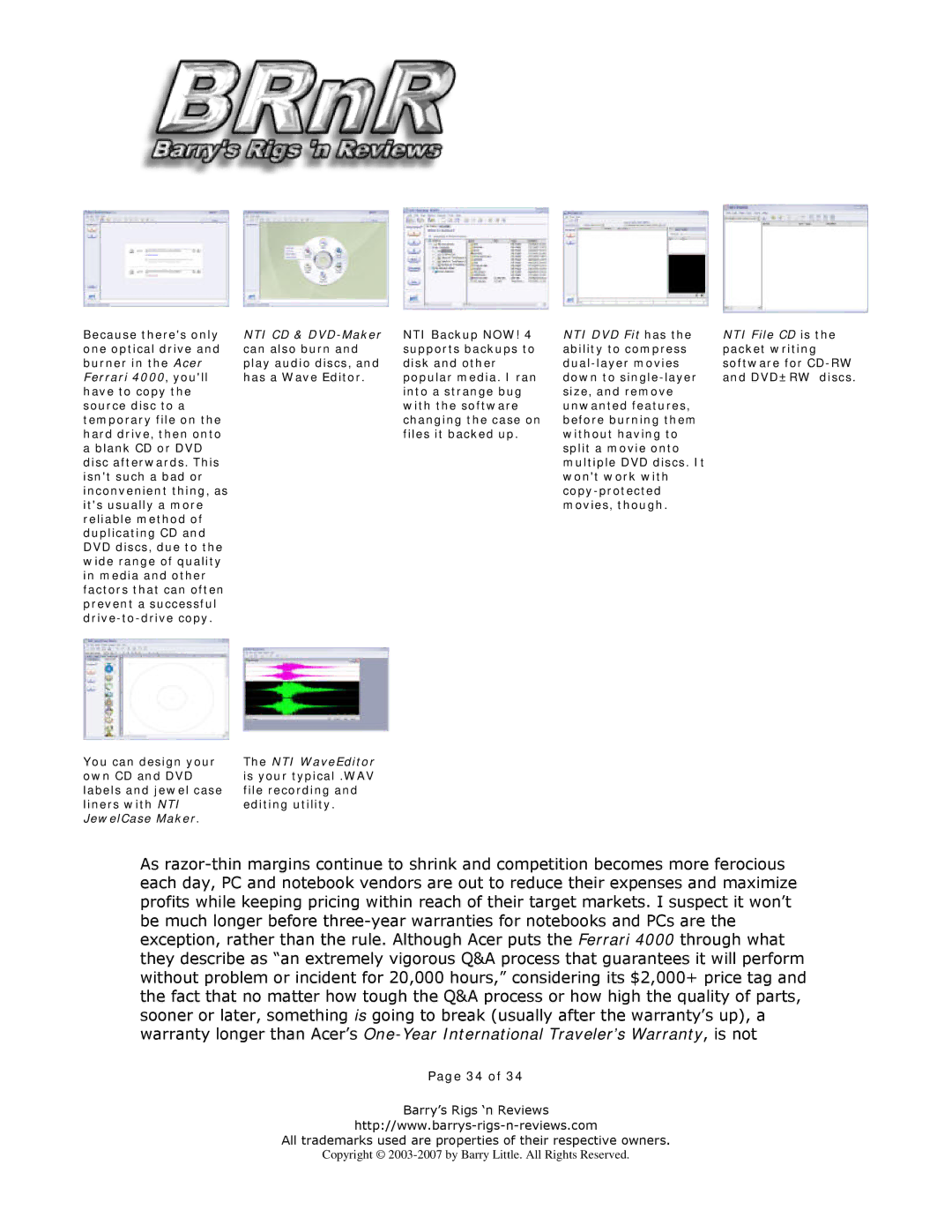 Toshiba LX.FR406.035, 4000 4005WLMi manual NTI WaveEditor, JewelCase Maker 