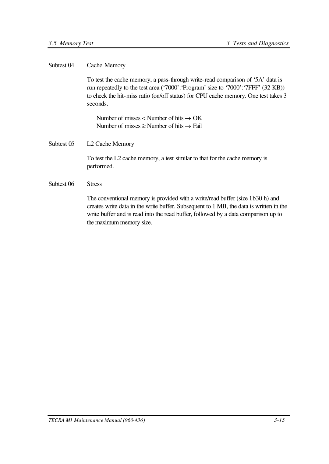 Toshiba M1 manual Maximum memory size 