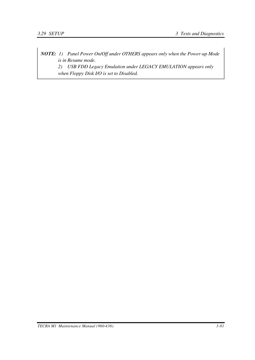 Toshiba manual Tecra M1 Maintenance Manual 