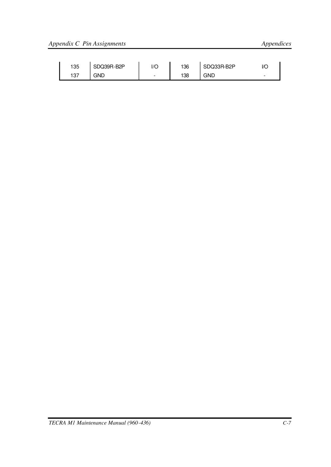 Toshiba M1 manual SDQ39R-B2P GND 