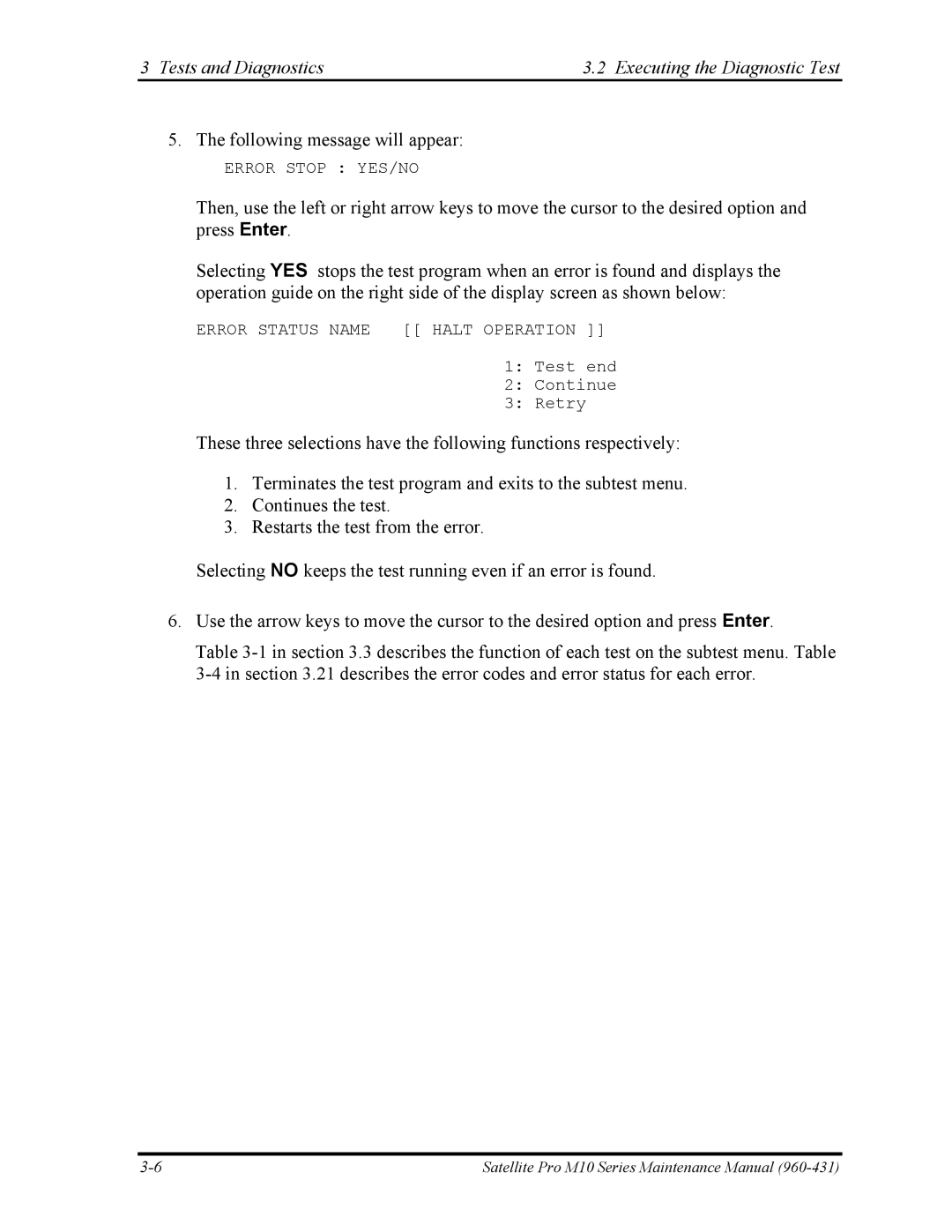 Toshiba M10 manual Following message will appear 