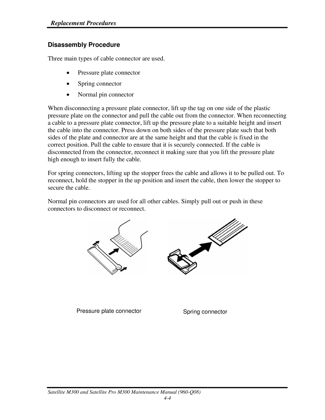 Toshiba M300 manual Disassembly Procedure 