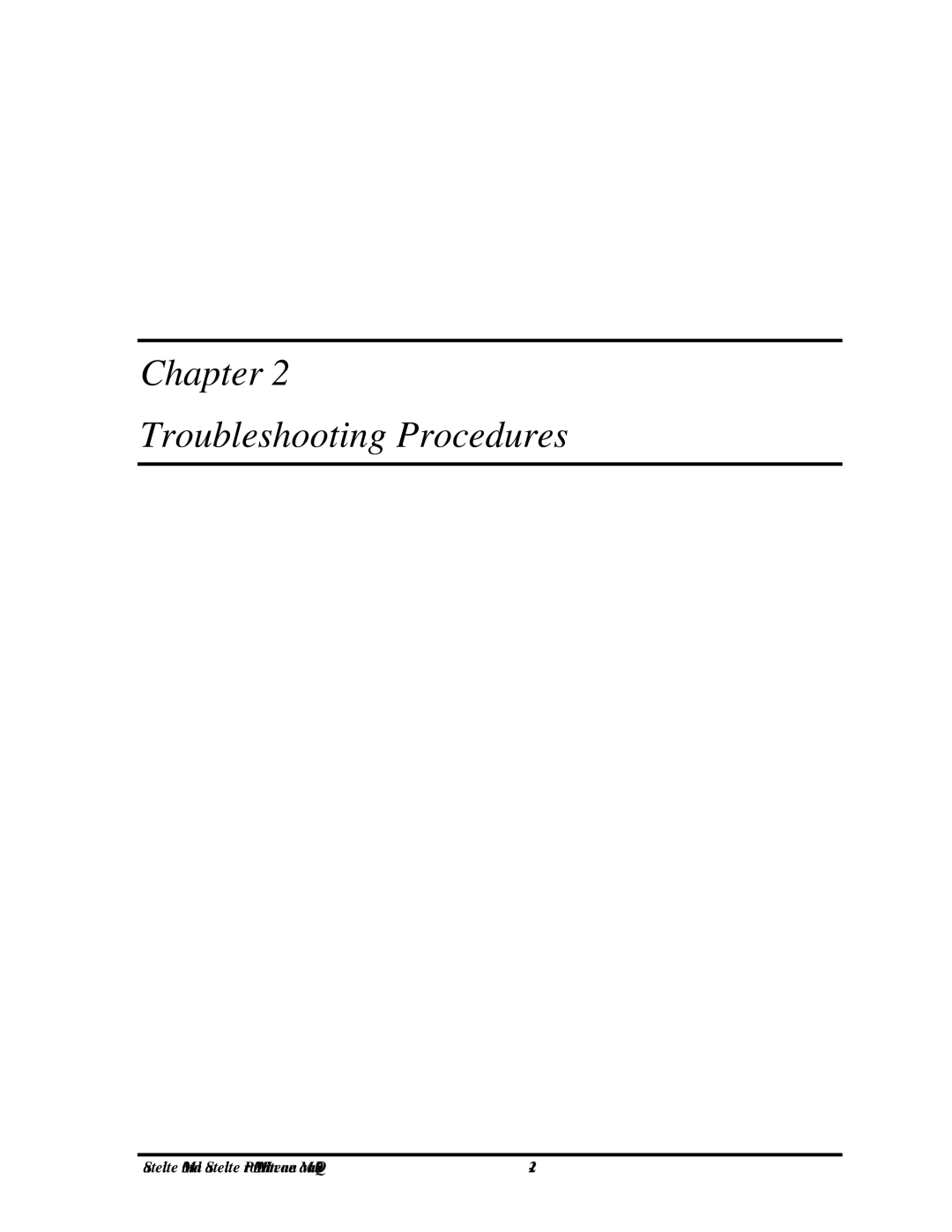 Toshiba M300 manual Chapter Troubleshooting Procedures 