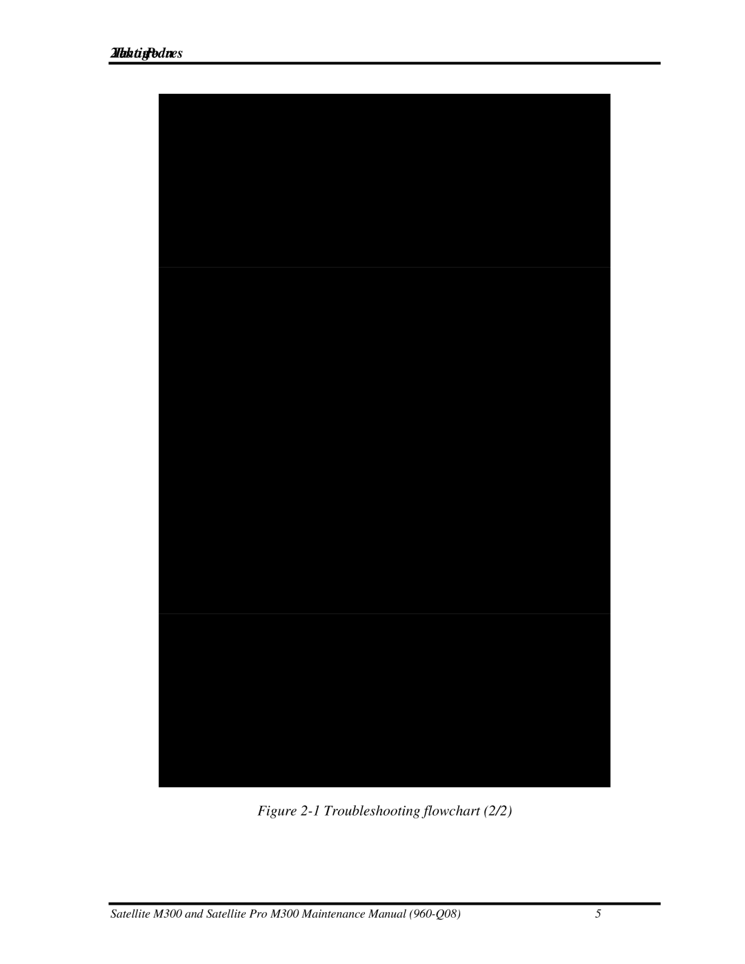 Toshiba M300 manual Troubleshooting flowchart 2/2 