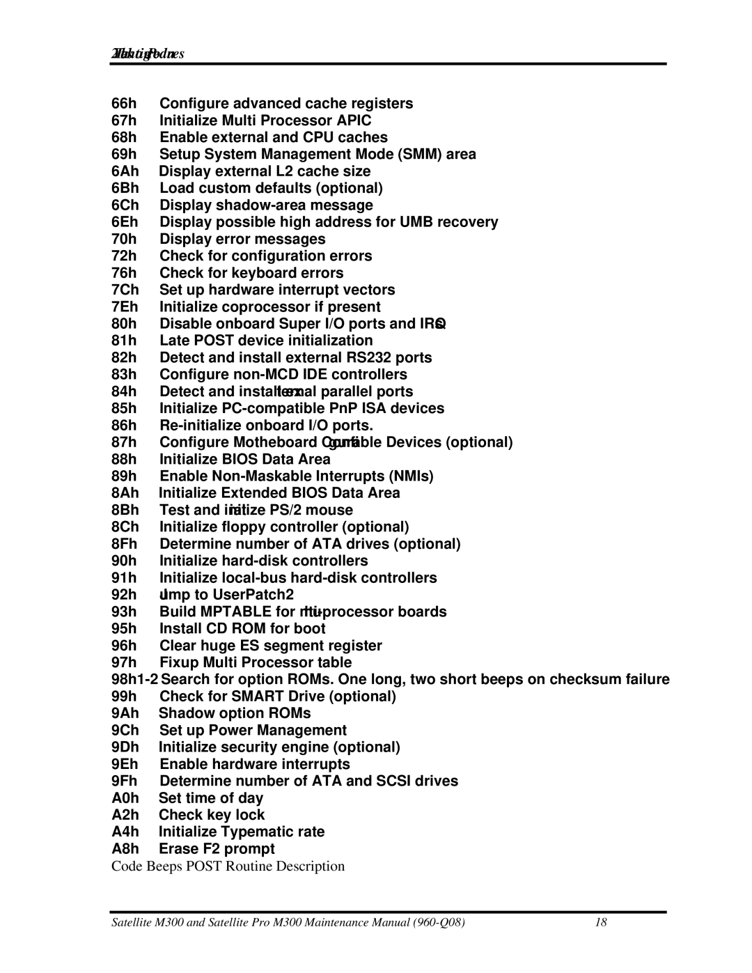 Toshiba M300 manual Troubleshooting Procedures 