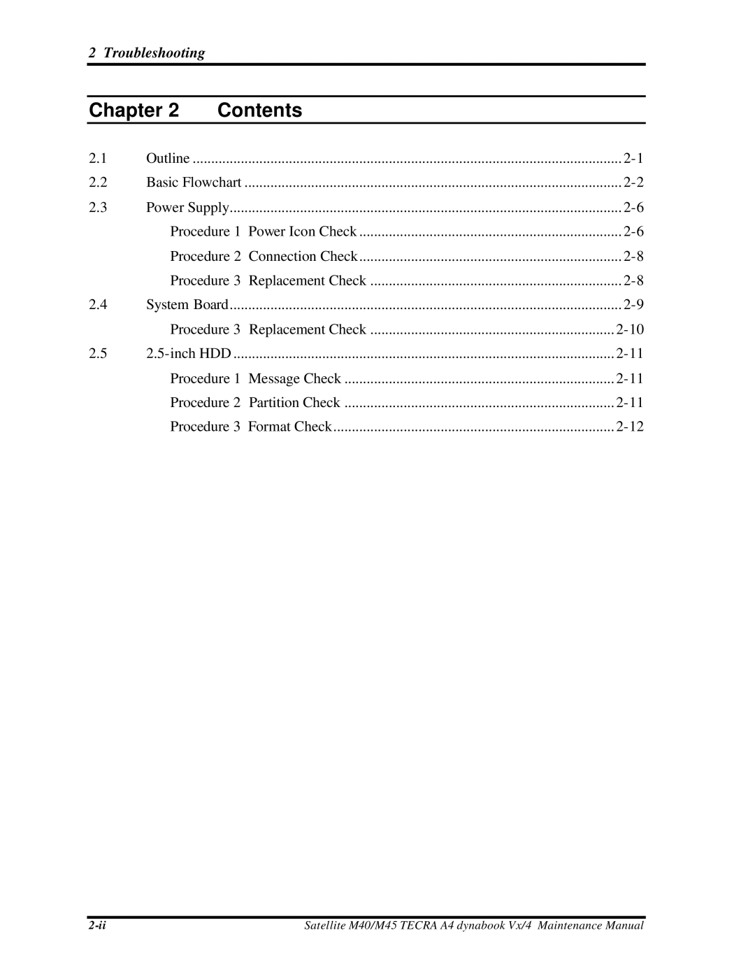 Toshiba Satellite, M40 manual Outline Basic Flowchart 