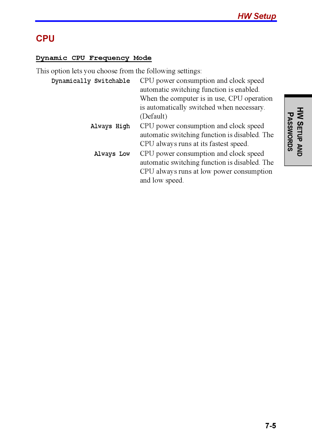 Toshiba M40 user manual Cpu 