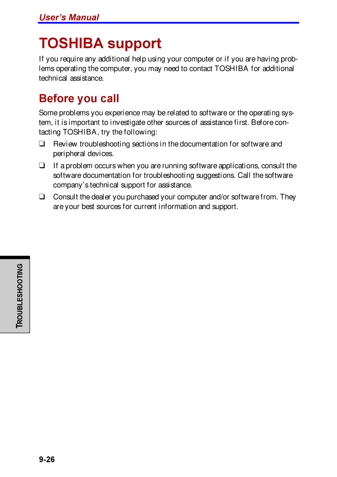 Toshiba M40 user manual Toshiba support, Before you call 