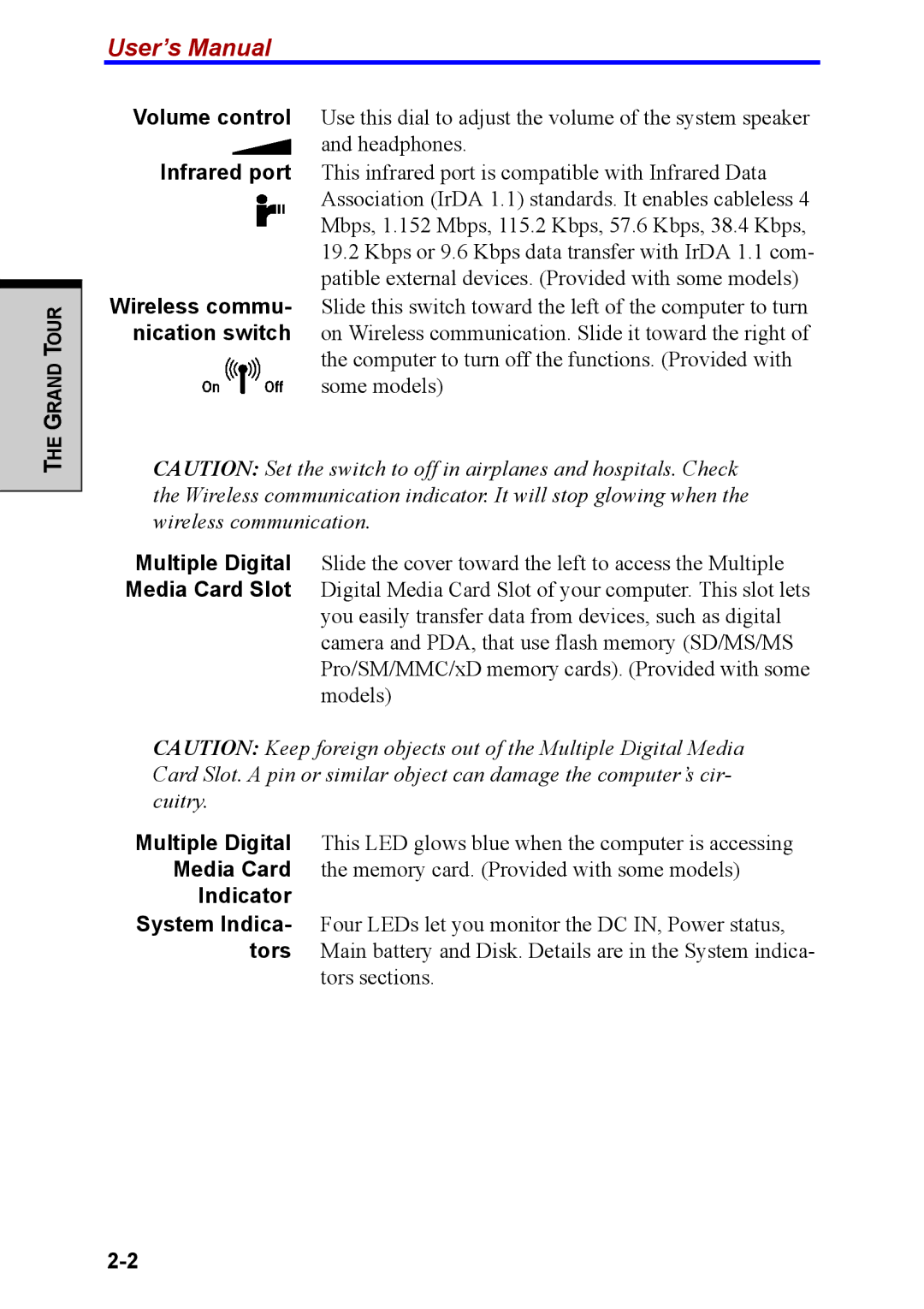 Toshiba M40 user manual Indicator 