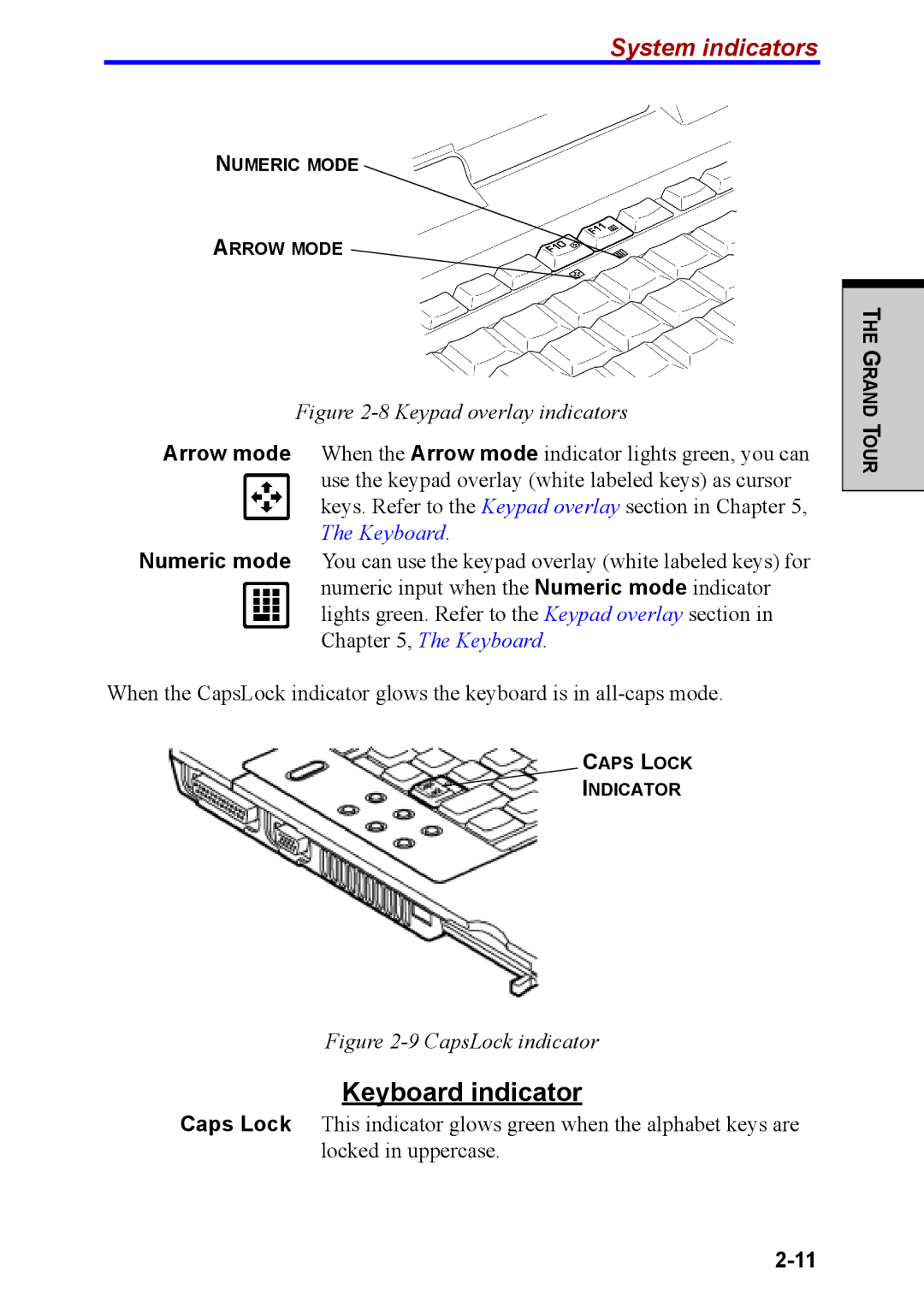 Toshiba M40 user manual Keyboard indicator, System indicators 