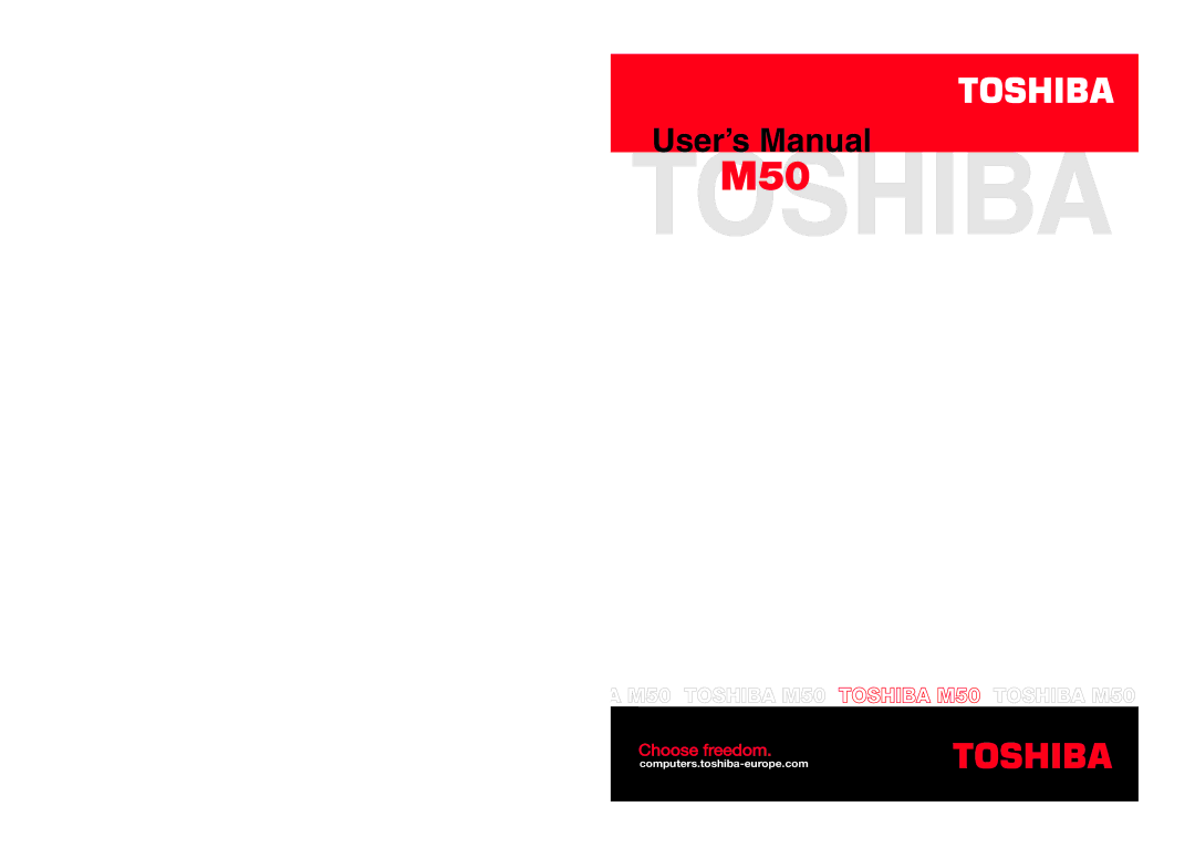 Toshiba M50 user manual Toshiba 