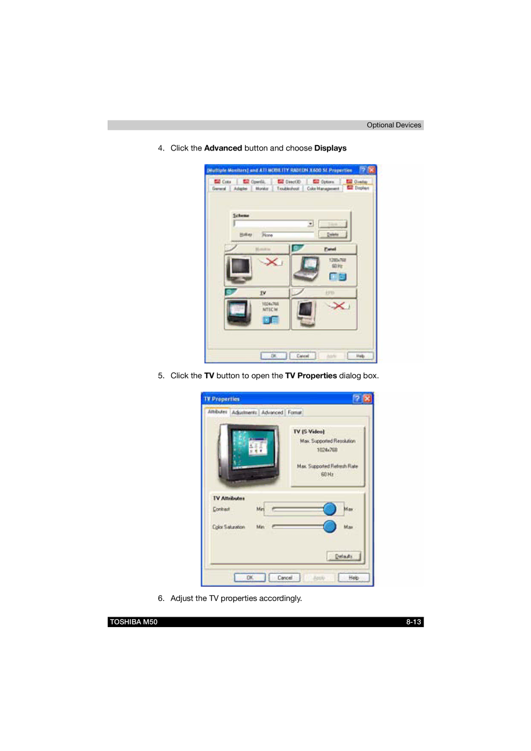 Toshiba user manual Toshiba M50 