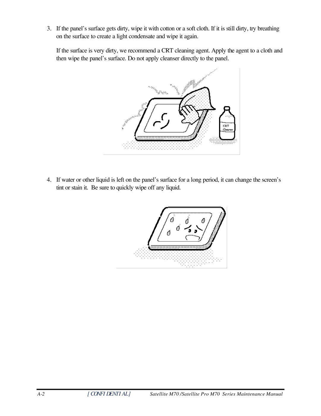 Toshiba M70 manual Confidential 