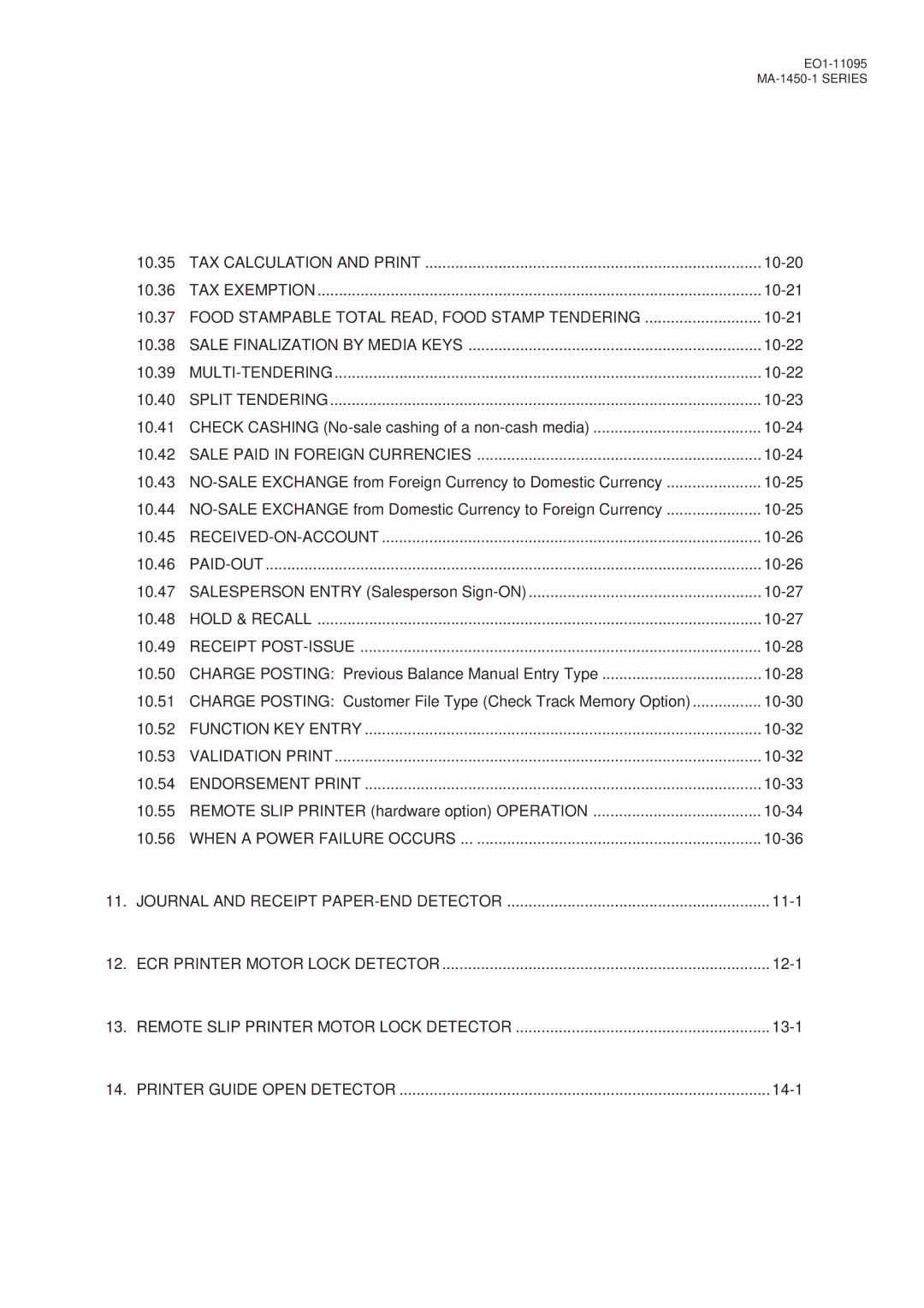 Toshiba MA-1450-1 SERIES, EO1-11095 owner manual Food Stampable Total READ, Food Stamp Tendering 