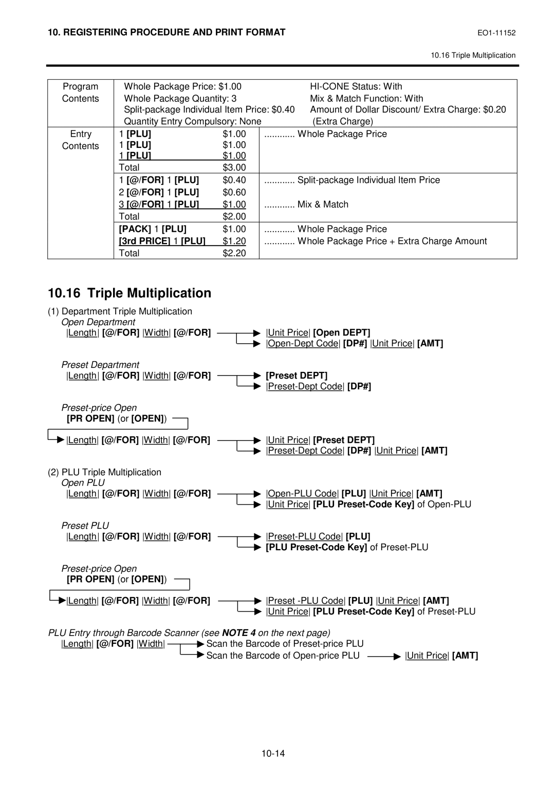 Toshiba MA-1595-1 Series owner manual Triple Multiplication 