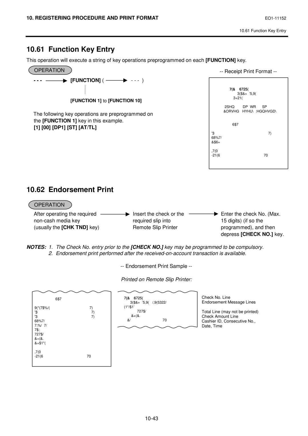 Toshiba MA-1595-1 Series owner manual Function Key Entry, Endorsement Print, 00 DP1 ST AT/TL 