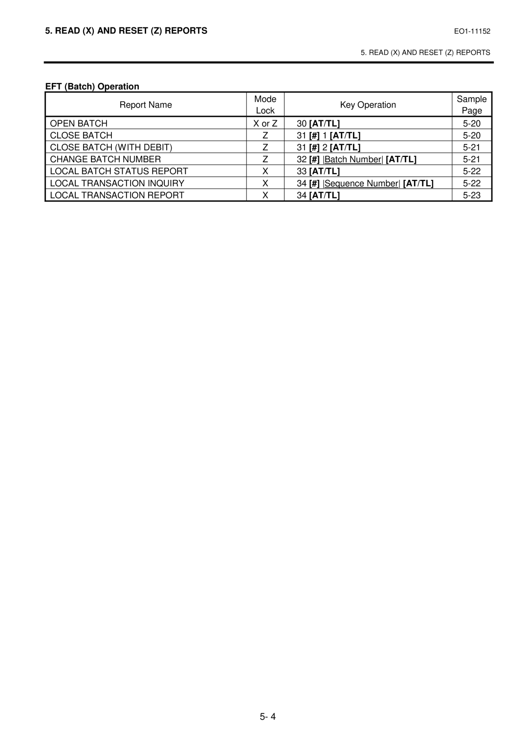 Toshiba MA-1595-1 owner manual EFT Batch Operation 