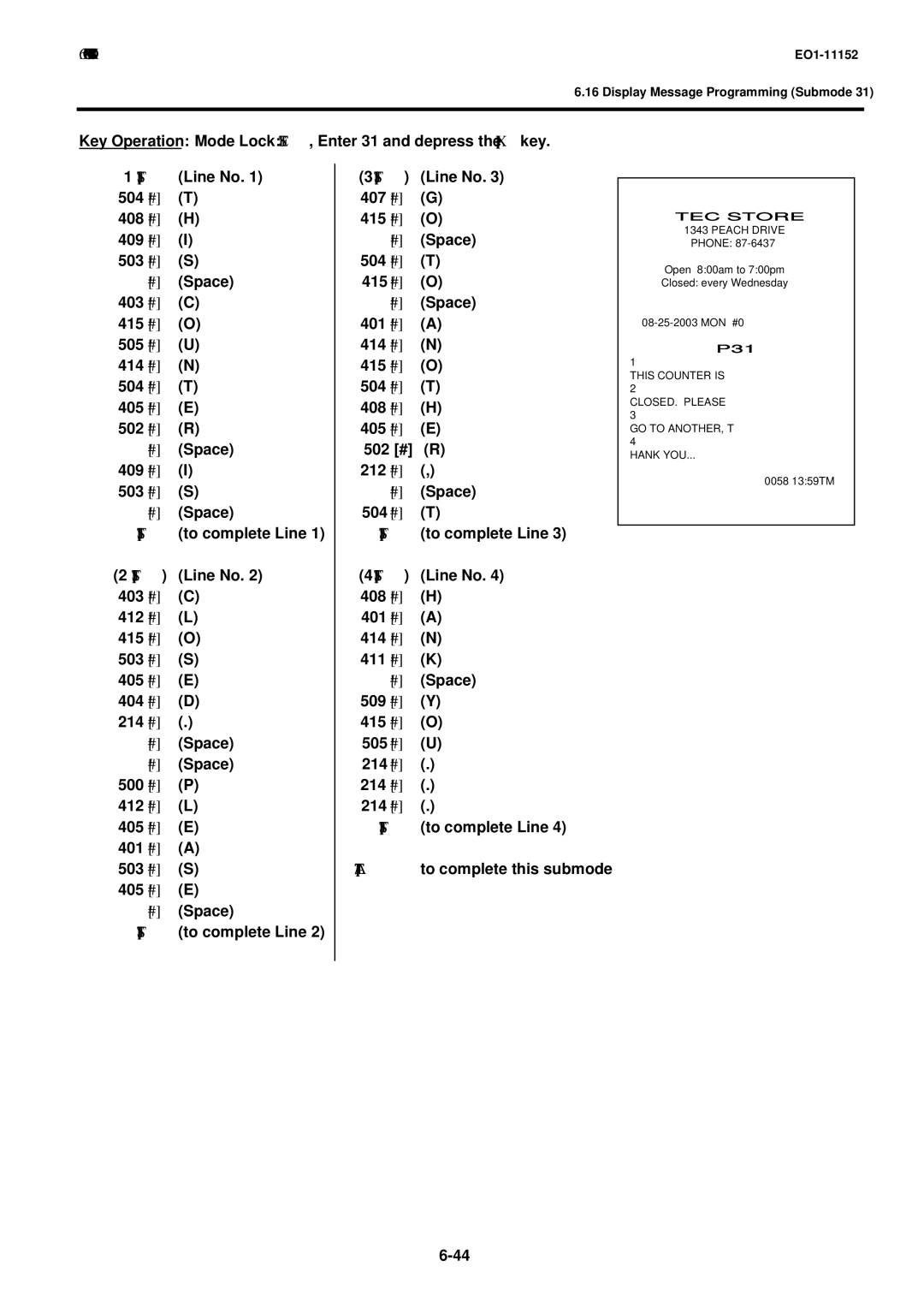 Toshiba MA-1595-1 owner manual P31 