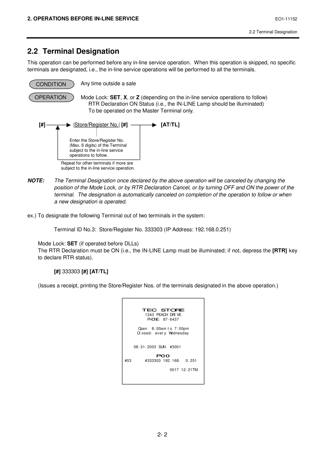 Toshiba MA-1595-1 owner manual Terminal Designation, # 333303 # AT/TL 