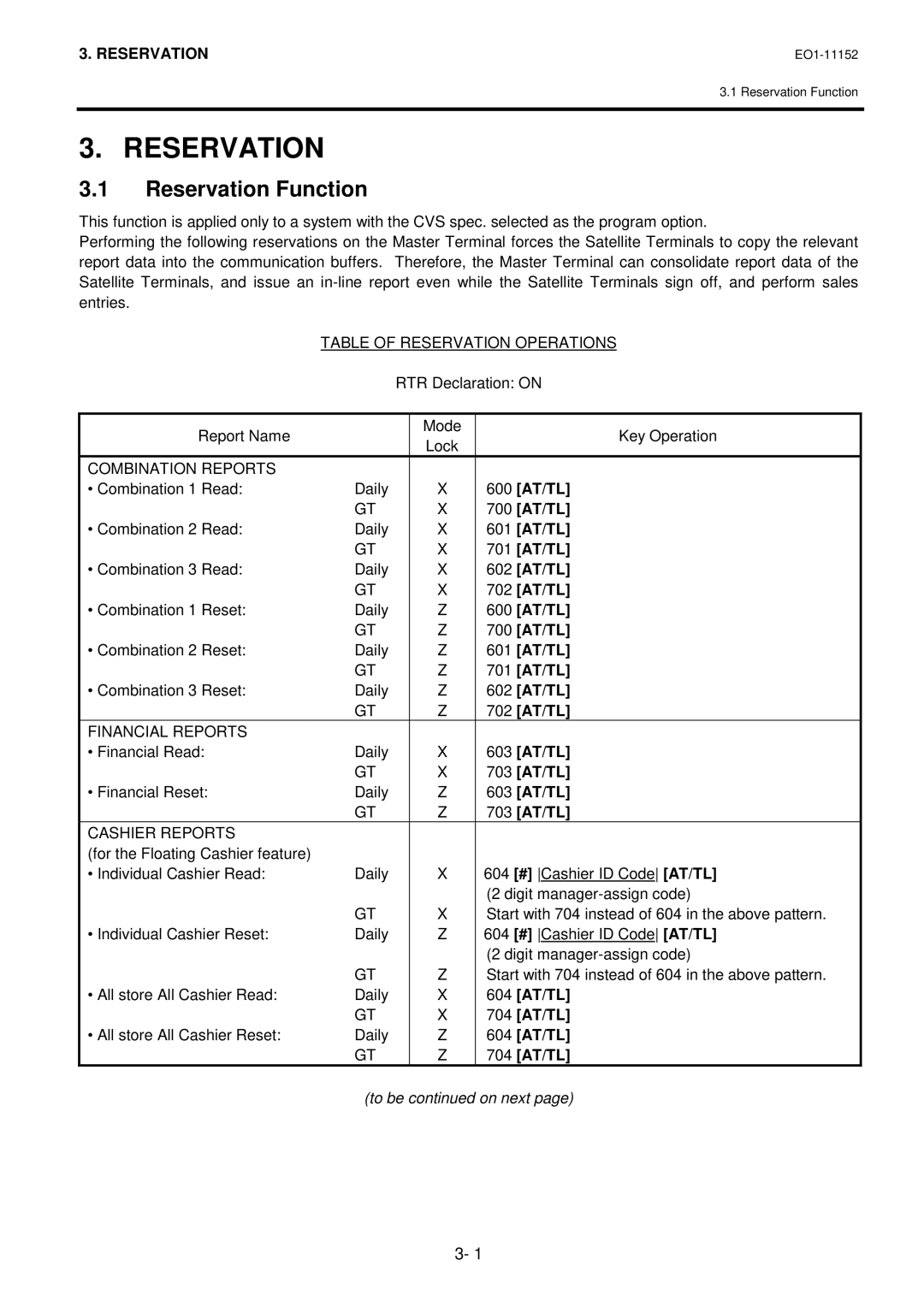 Toshiba MA-1595-1 owner manual Reservation Function 