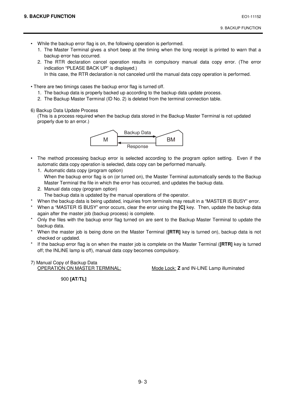 Toshiba MA-1595-1 owner manual Mode Lock Z and IN-LINE Lamp illuminated, 900 AT/TL 