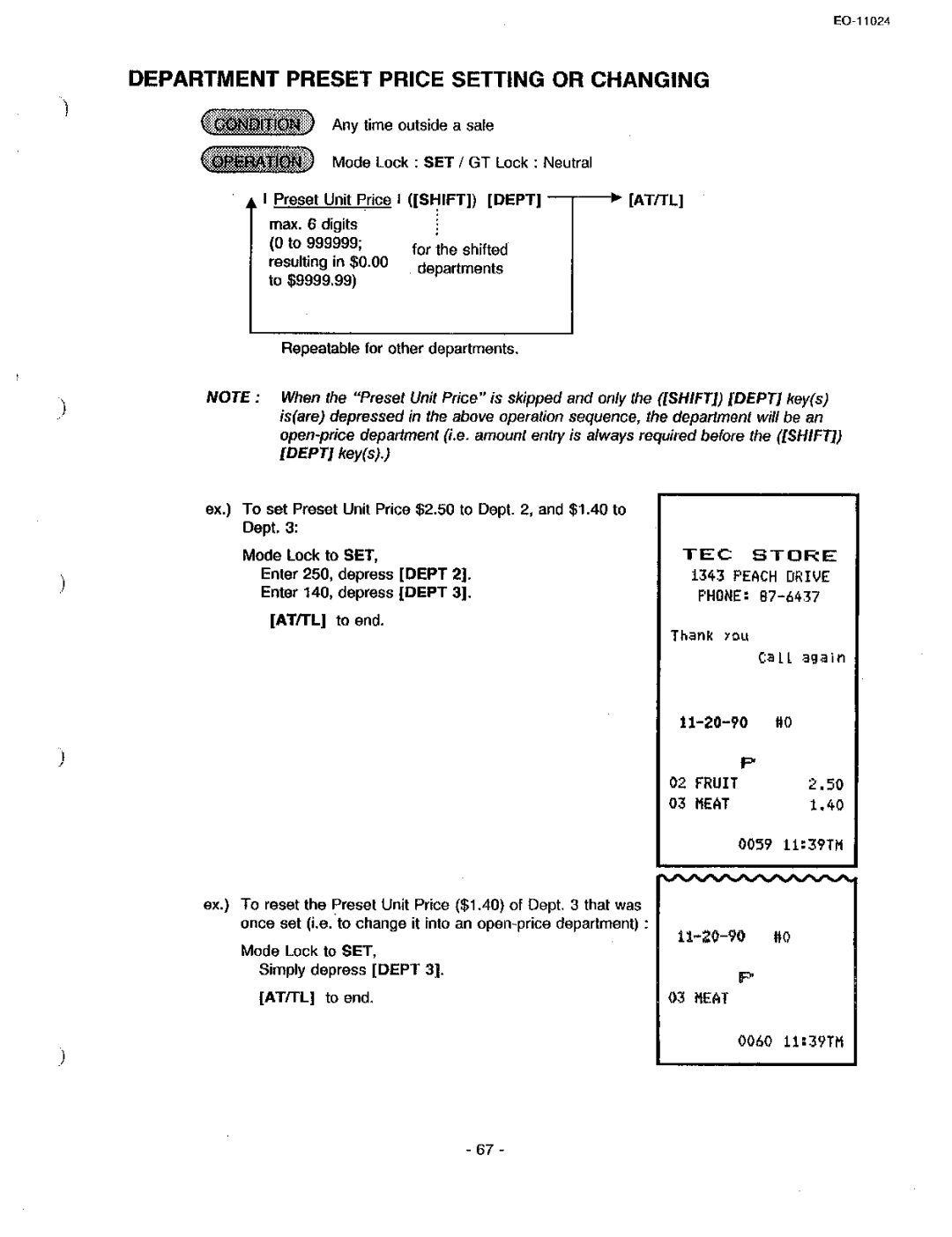 Toshiba EO-11024, MA-1600-100 owner manual 