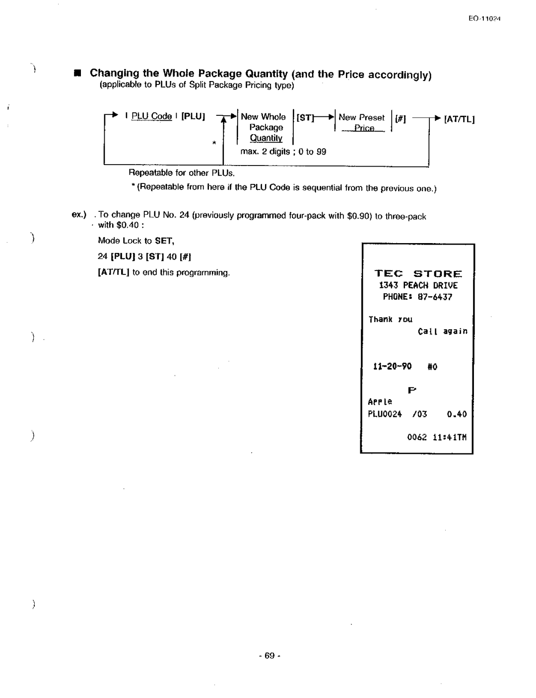 Toshiba MA-1600-100, EO-11024 owner manual 