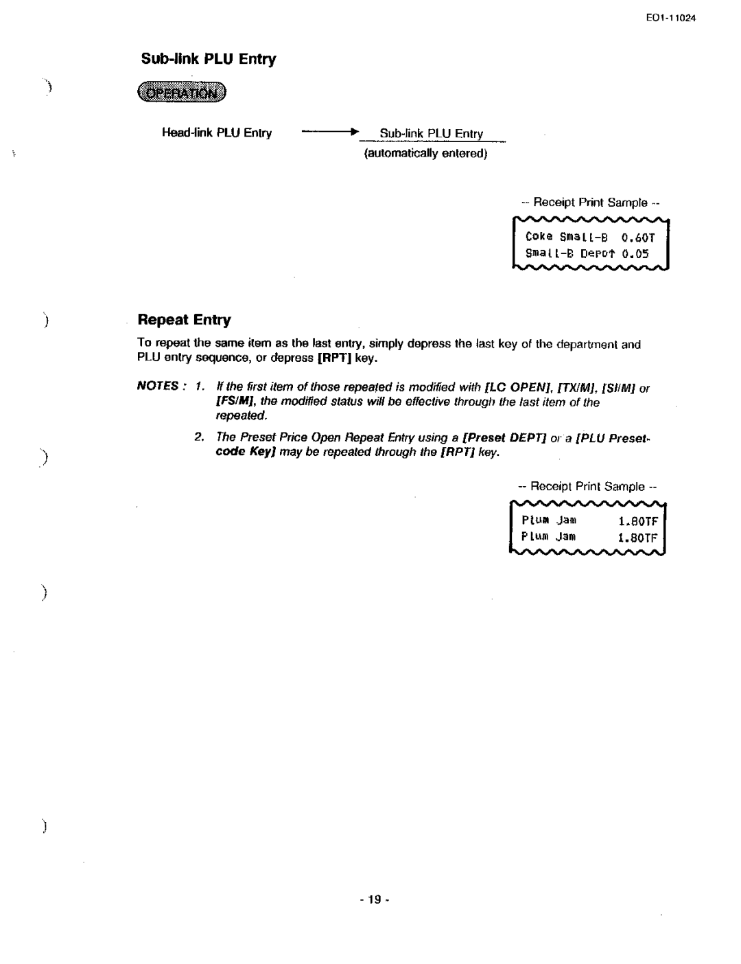 Toshiba MA-1600-100, EO-11024 owner manual 