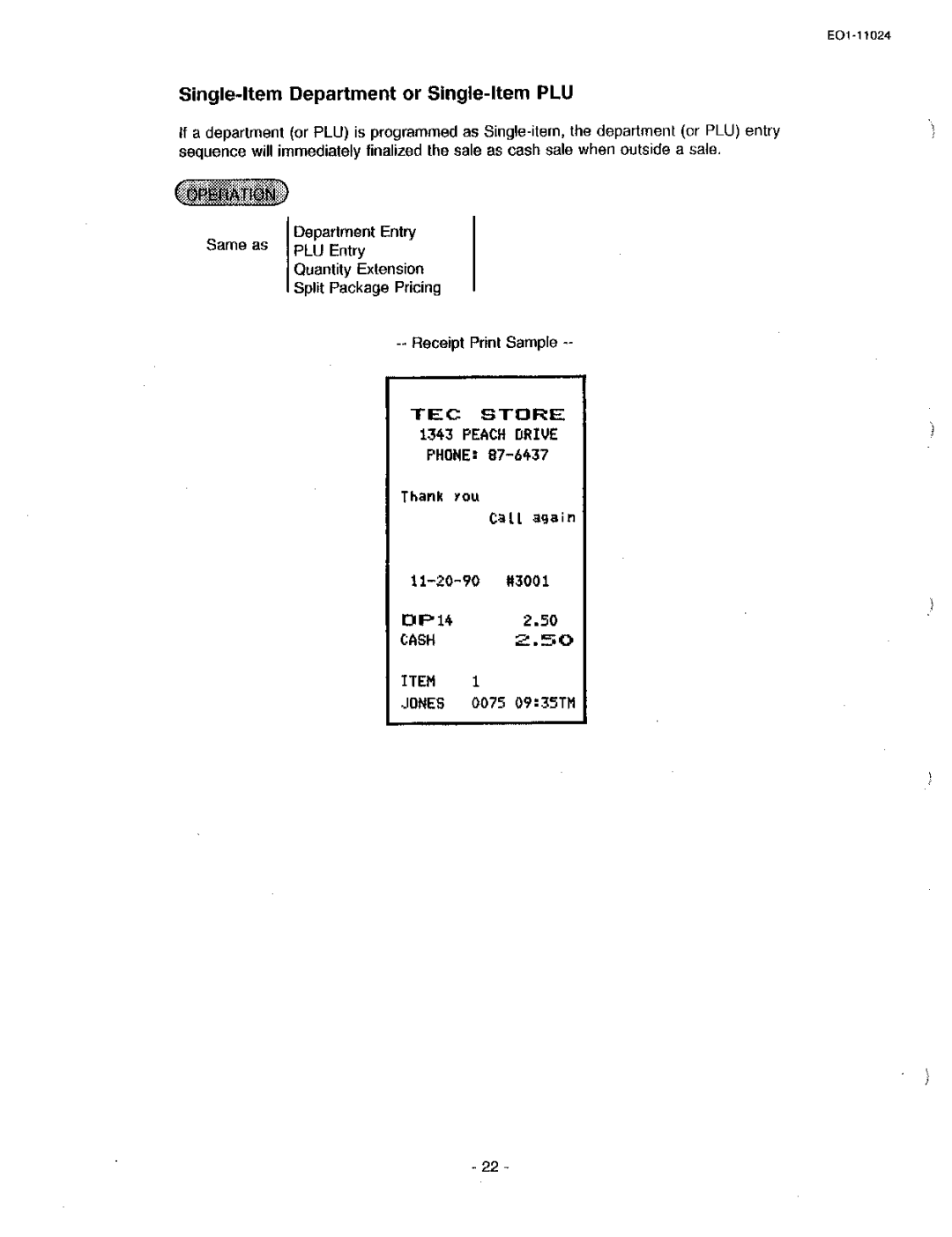 Toshiba MA-1600-100, EO-11024 owner manual 