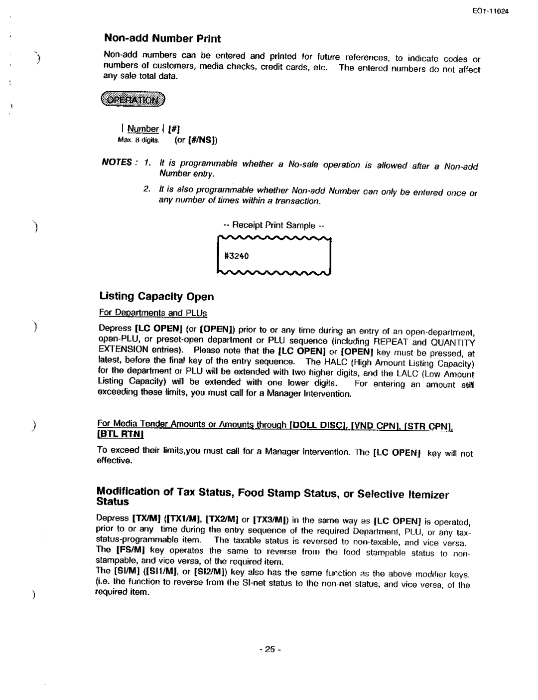 Toshiba MA-1600-100, EO-11024 owner manual 