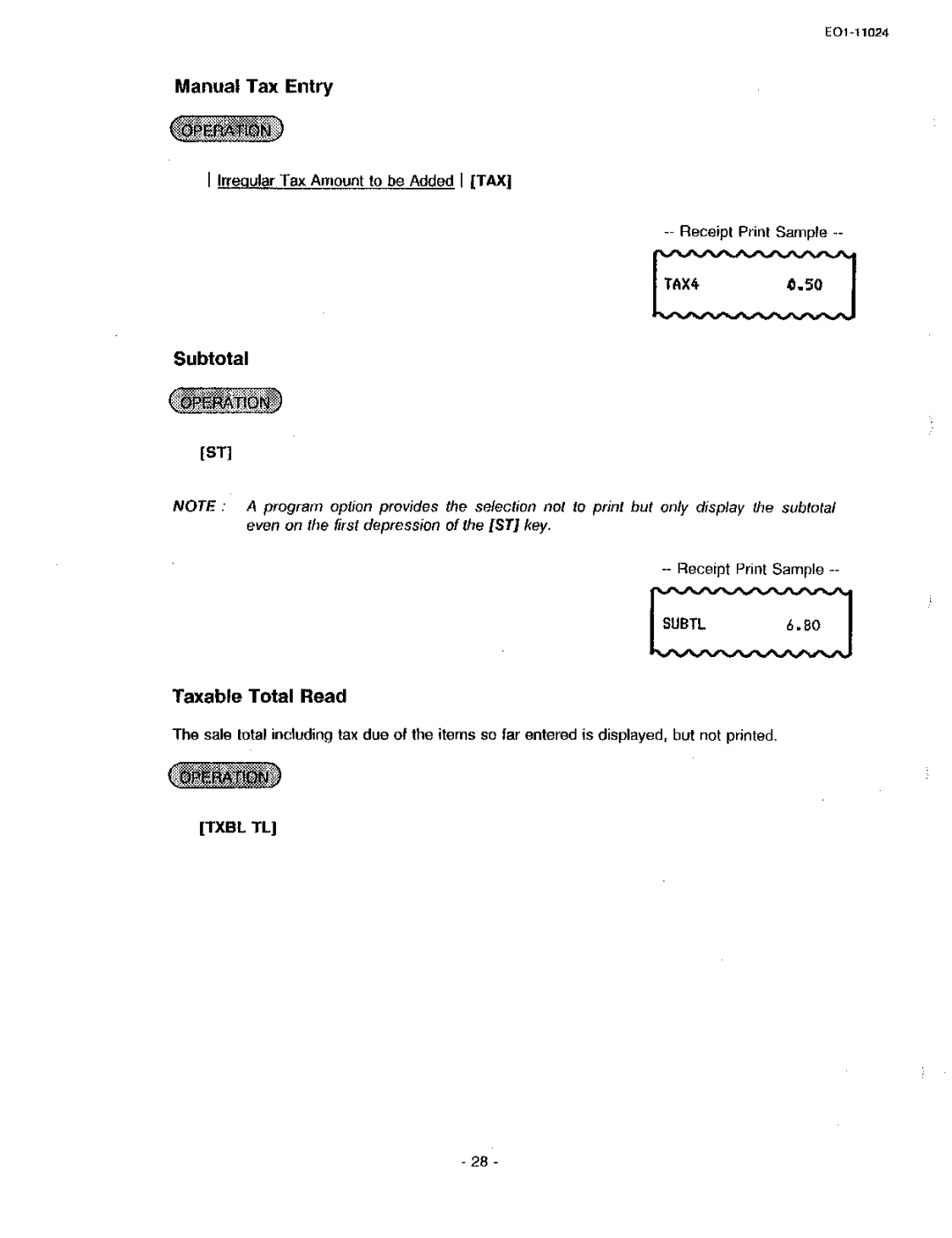 Toshiba MA-1600-100, EO-11024 owner manual 