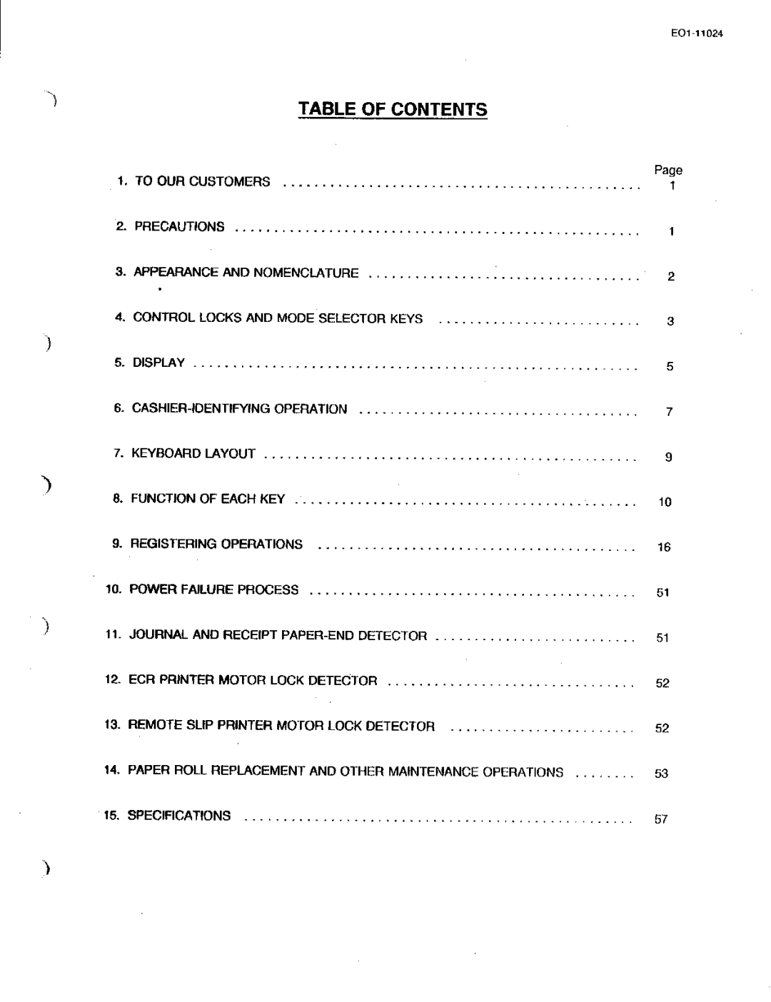 Toshiba EO-11024, MA-1600-100 owner manual 