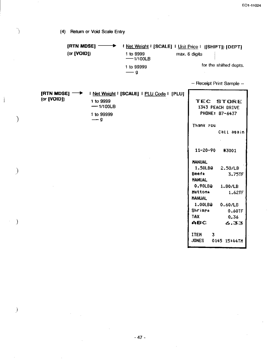 Toshiba EO-11024, MA-1600-100 owner manual 