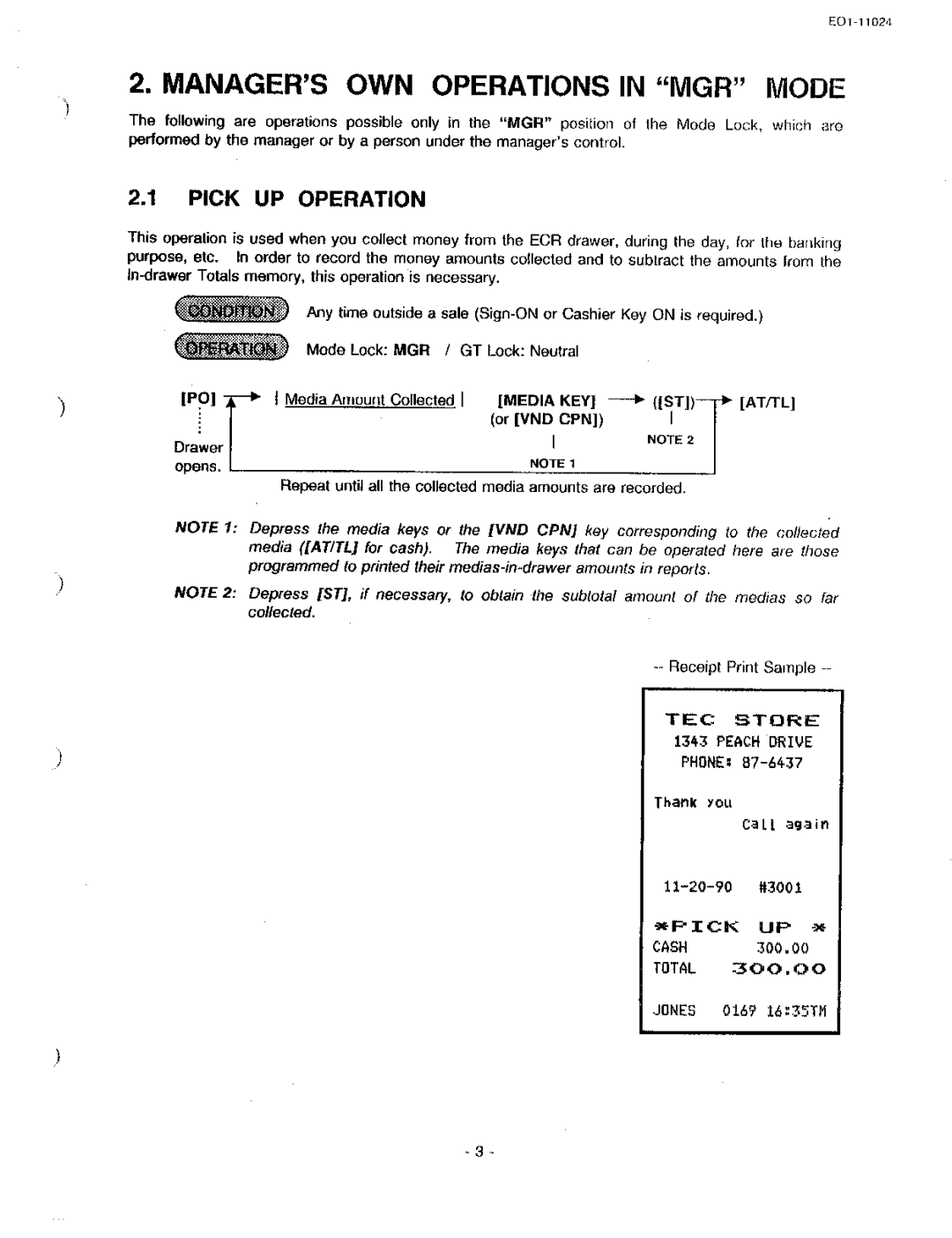 Toshiba MA-1600-100, EO-11024 owner manual 