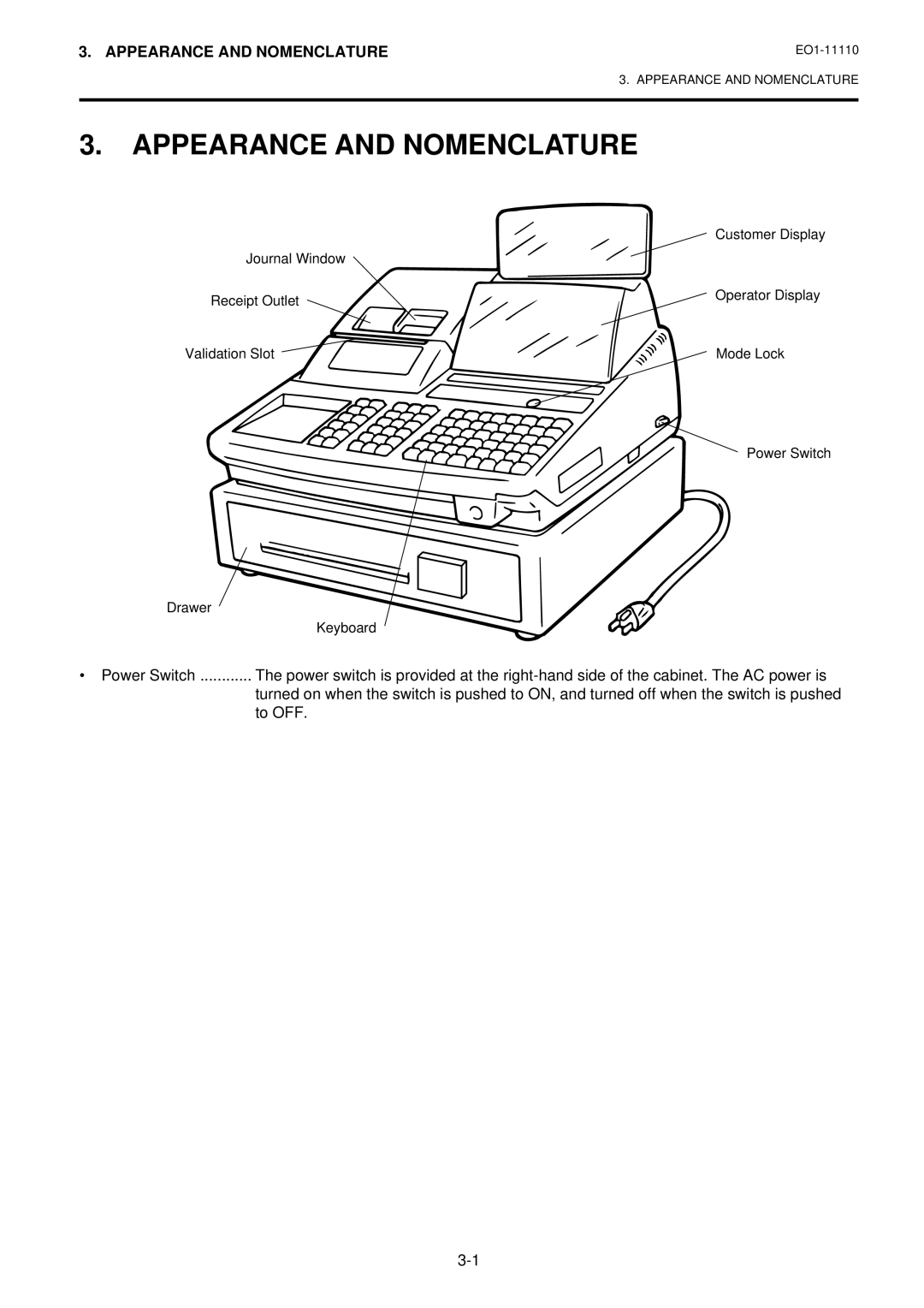 Toshiba MA-1650-4 owner manual Appearance and Nomenclature 