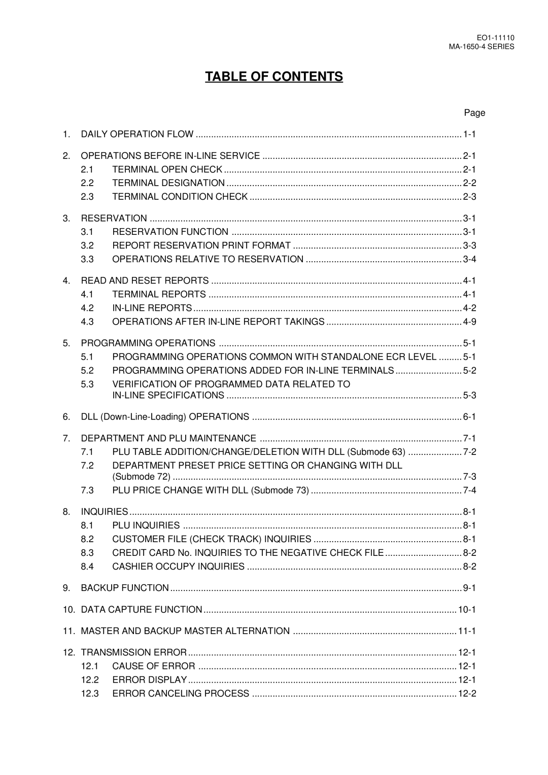 Toshiba MA-1650-4 owner manual Verification of Programmed Data Related to, Department and PLU Maintenance 