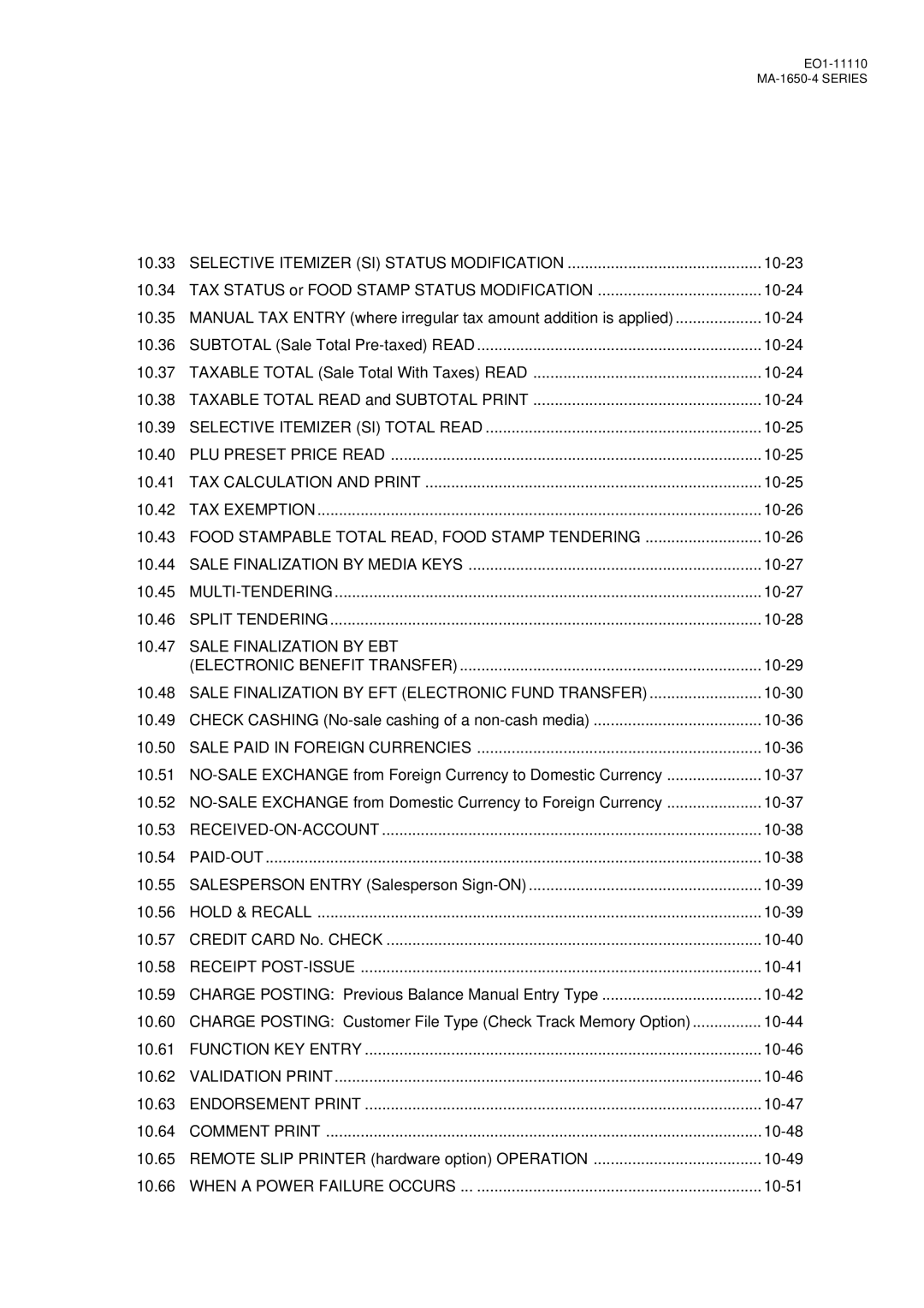 Toshiba MA-1650-4 owner manual Selective Itemizer SI Status Modification, Food Stampable Total READ, Food Stamp Tendering 