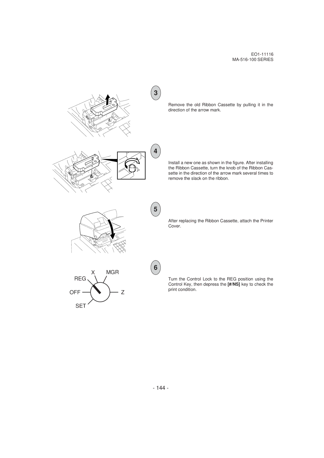 Toshiba MA-516-100 owner manual Reg, 144 