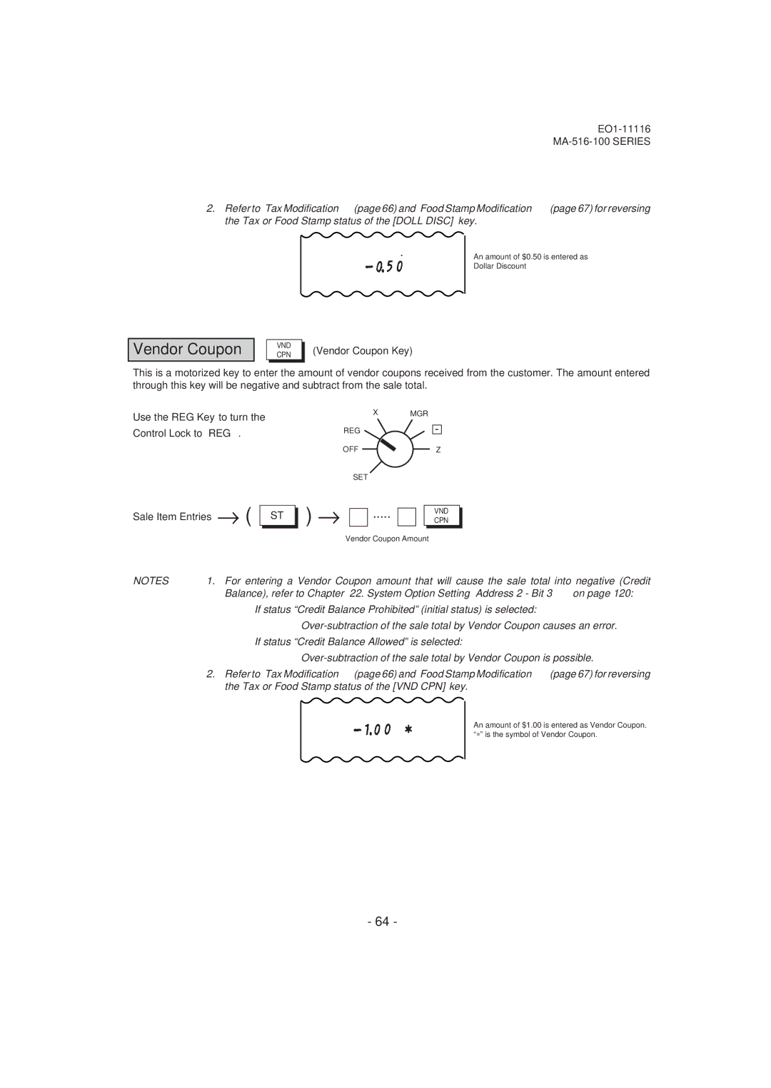 Toshiba MA-516-100 owner manual Vendor Coupon 