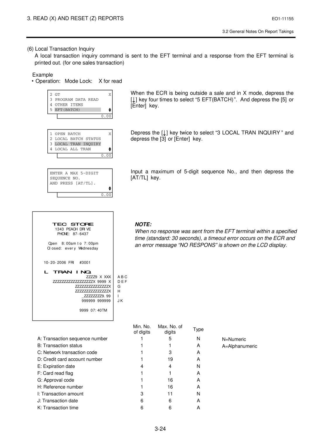 Toshiba MA-600-1 owner manual Operation Mode Lock X for read 