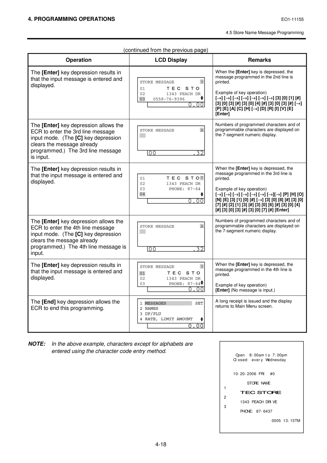 Toshiba MA-600-1 owner manual Store Name 