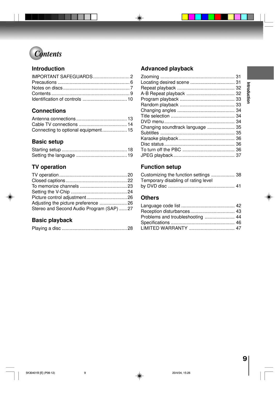 Toshiba MD13P1 owner manual Contents 