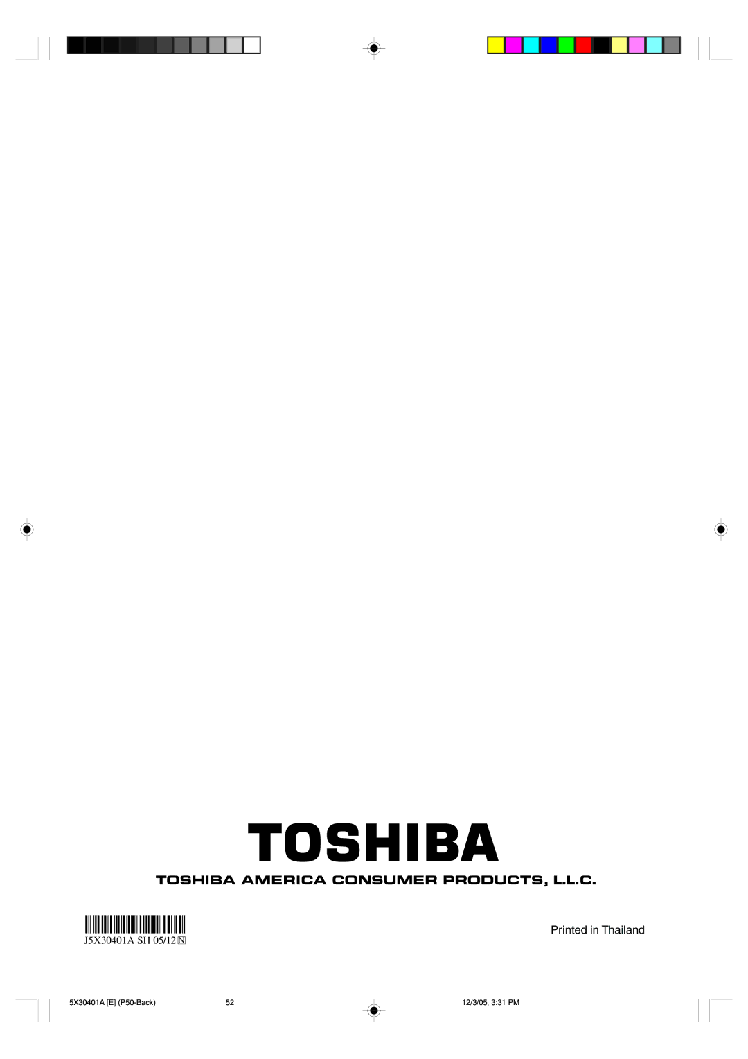 Toshiba MD13Q42, MD20Q42 owner manual J5X30401A SH 05/12 N 