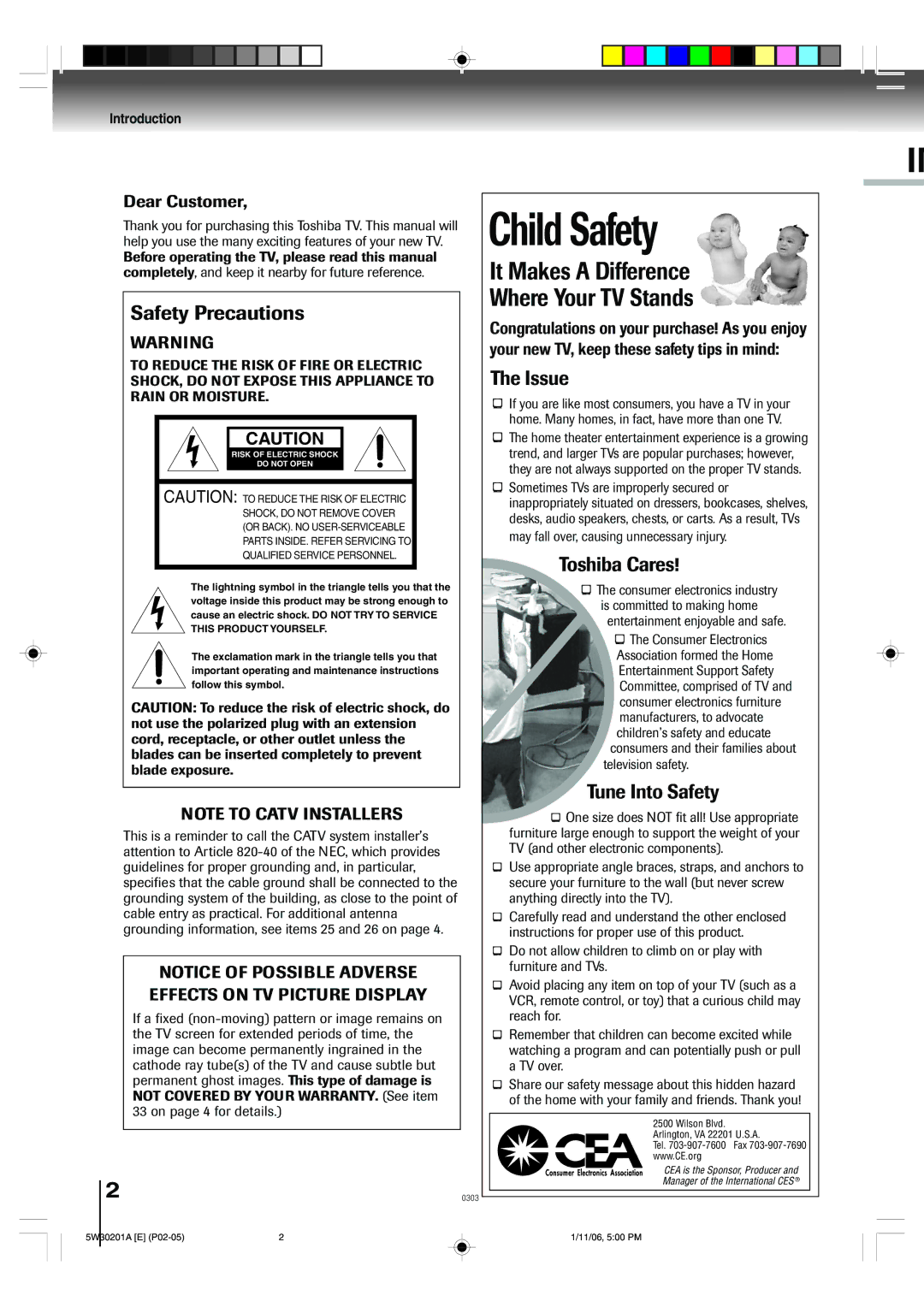 Toshiba MD14F12, MD20F12 owner manual Child Safety 