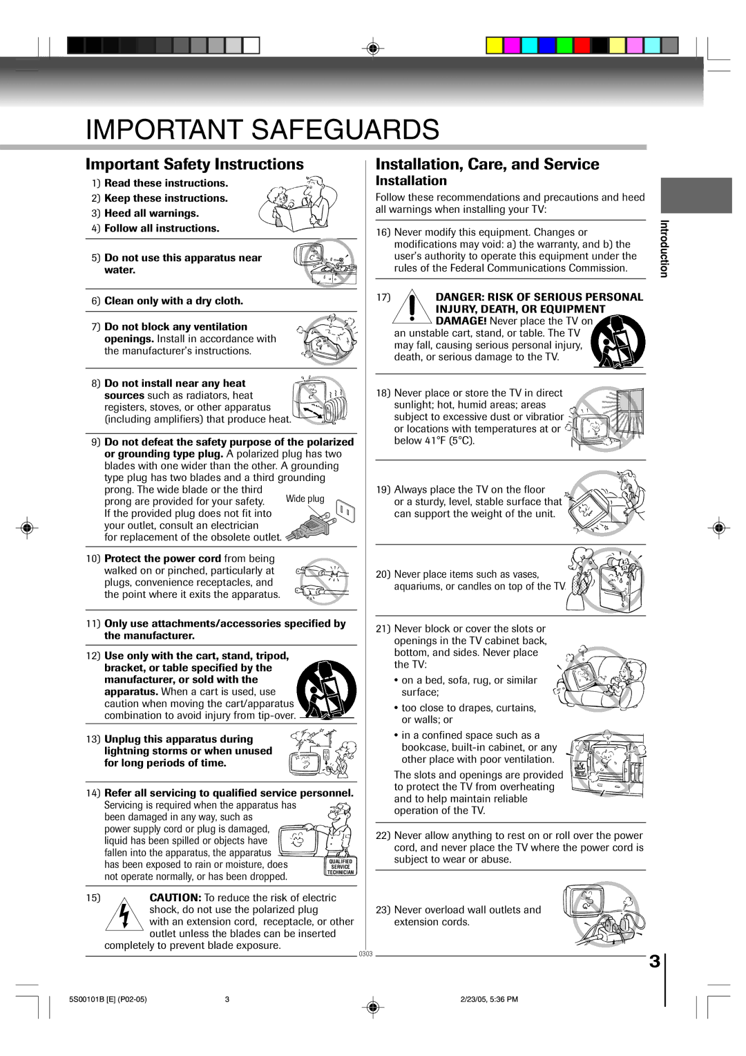 Toshiba MD14F51 owner manual Important Safeguards 