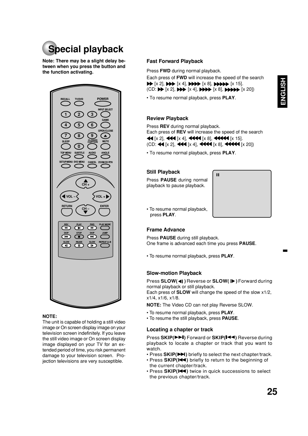 Toshiba MD20FN1C/R owner manual Special playback 