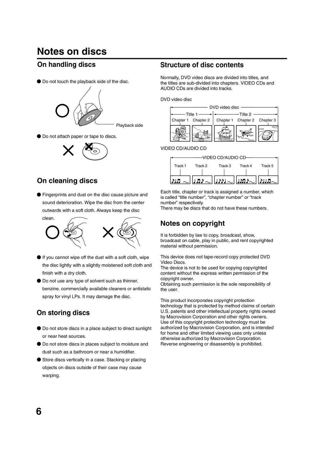 Toshiba MD20FN1/R owner manual On handling discs 